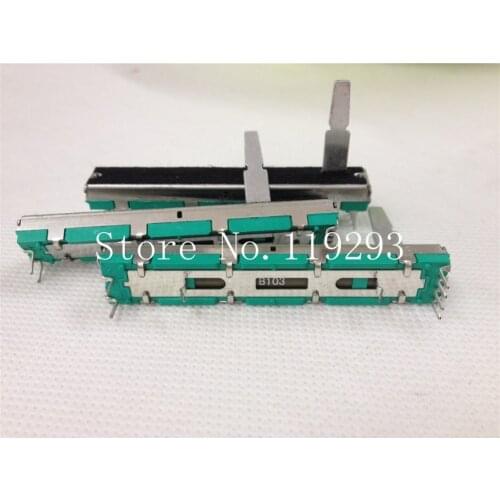 [ bella ]Common para---graph 6cm B10KX2 B10K slide potentiometers 10K * 2 shaft length 20MM Be--hringer --10pcs/lot