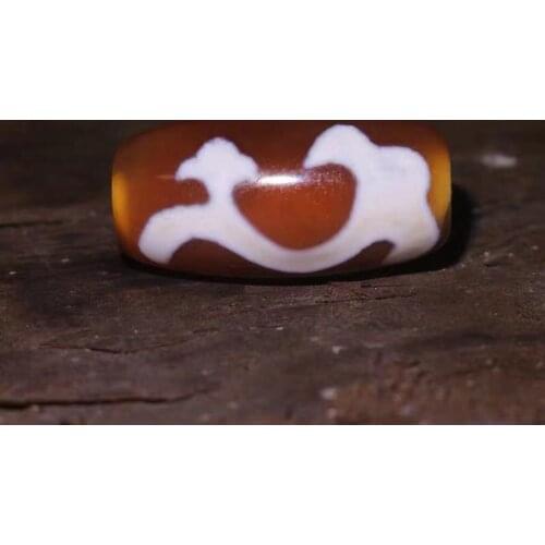 Natural Red Agate Beads,Totem Ruyi Dzi,12mm*25mm Beads,Tibetan Dzi Amulet Beads for Bracelet/Necklace DIY Jewelry Making