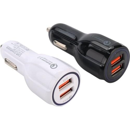 QC 3.0 USB Quick Charger Dual USB QC3.0 5V 3A Fast Car Charger Adaptor for Iphone XS Max Samsung S10 S10 Plus