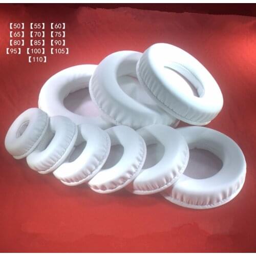 Black White Soft PU Earpad 50MM-110MM Foam Ear Pads 60mm 70mm Cushions for AKG for Sennheiser for Audio-Technica Headphones