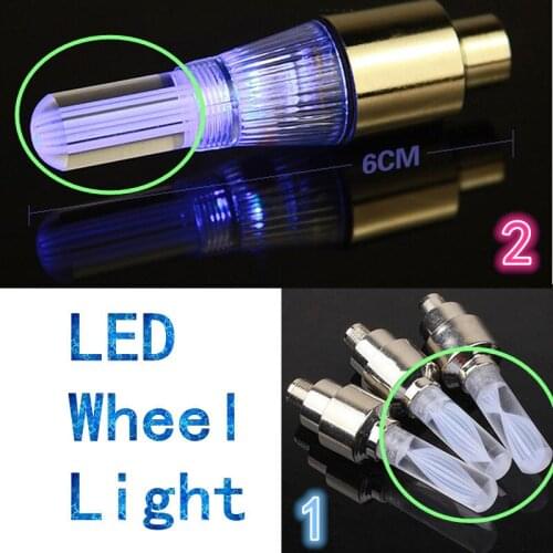 2/4/6pcs LED Bike Valve Lights Wheel Rims Stem Tyre Valve Caps Aluminum Colorful Decoration Bicycle Lights Lamp Bicycle Parts