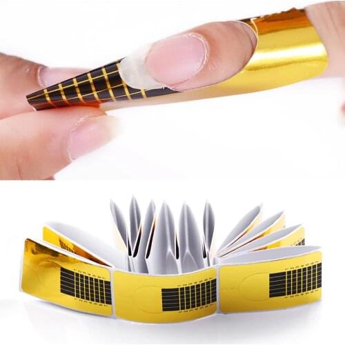 20pcs/10pcs French Nail Form Tips for Acrylic UV Gel Nails Extension Builder Form Tips Guide Stencil Manicur Beauty Tool