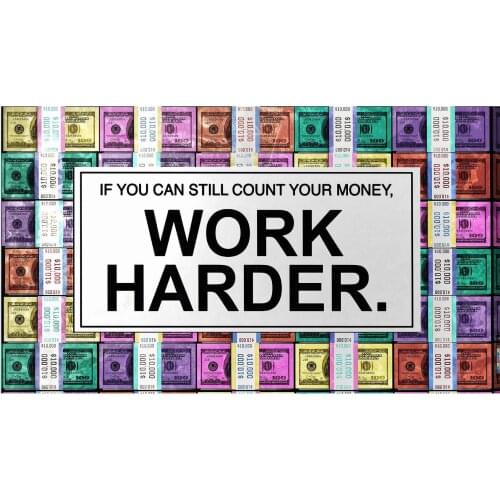 Graffiti Color US Dollar Money Canvas Inspiration Workhard Painting Printing Wall Art Room Posters Decor For Living Room Bedroom