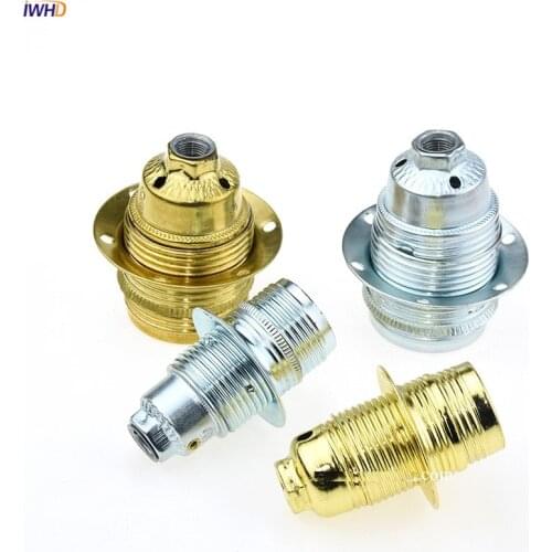 IWHD Aluminum Douille E27 Socket Bulb Holder For Pendant Light Retro Soquete Fitting E14 E27 Lamp Holder Base Lampholder