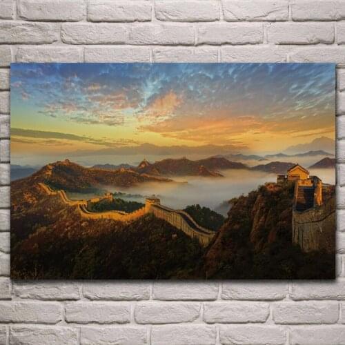 Great Wall China fort hill mountains vintage building posters on the wall picture home living room decoration for bedroomr KL193