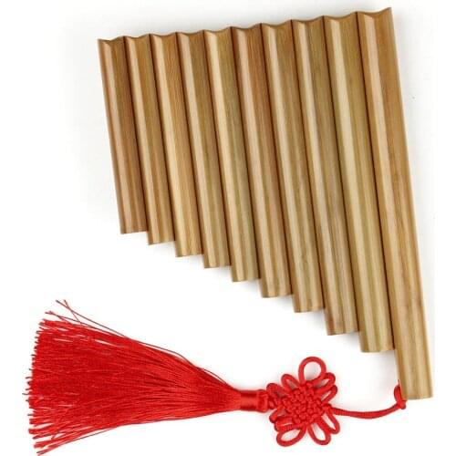10 Pipes C Key Pan Flute High Quality Pan Pipes Woodwind Instrument Chinese Traditional Musical Instrument Bamboo Pan flute