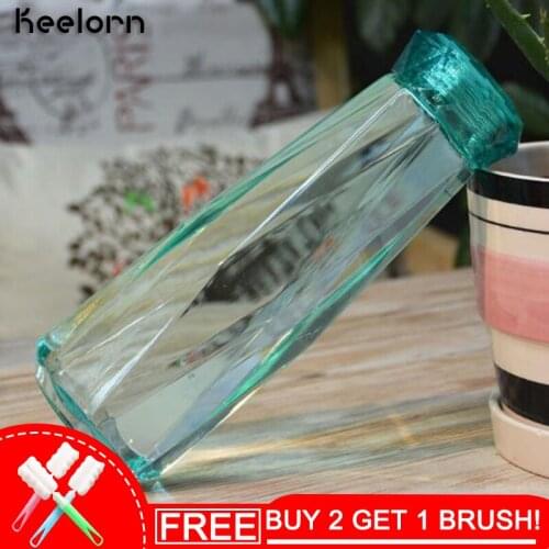 Keelorn 620ML PC Material Plastic Crystal Bottle, Environmentally Friendly Minimalist Style Outdoor Bottle