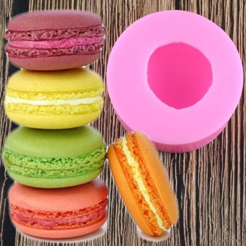 Macaron Hamburger Silicone Mold Handmade Soap Candle Molds Polymer Clay Fondant Chocolate Candy Mould Cake Baking Moulds