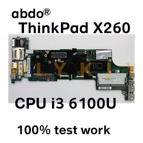BX260 NM-A531 for Lenovo ThinkPad X260 notebook motherboard CPU i3 6100U 100% test work FRU00UP189 01EN192 01HX026 01HX025