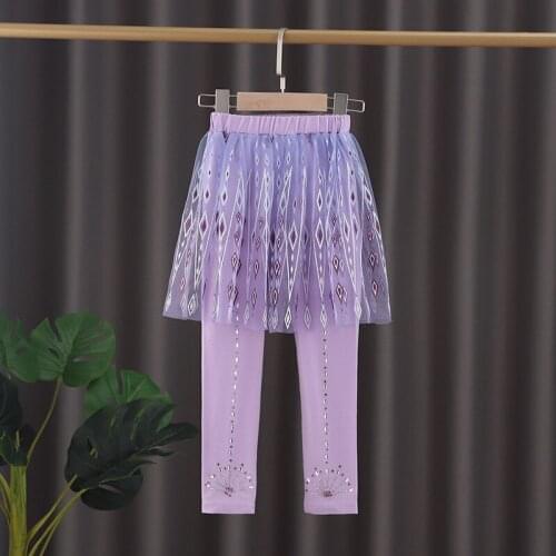 Melario 3-7 Years Girls Leggings Spring Summer Lace Princess Skirt-pants Children Cotton Skirt Trousers Kids Slim Pencil Pants
