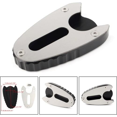 Motorcycle Left Kickstand Enlarger Side Stand Pad Extension Enlarger Pad For SUZUKI SV650 2016 2017 2018 2019 & SV650X 2018-19