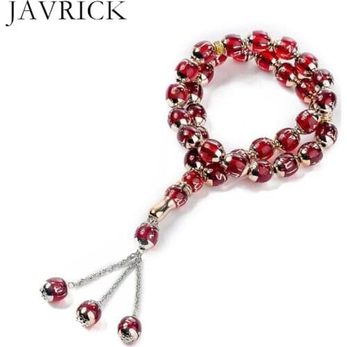 Muslim Prayer Beads Round Bead Tasbih Allah Rosary Islamic Tasbeeh Scriptures Tasbih Worship Supplies Decoration Birthday Gift