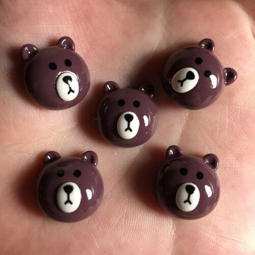 New 50pcs Hand Painting Resin Bear Flatback Stone Child Scrapbook Crafts/wedding F227*5