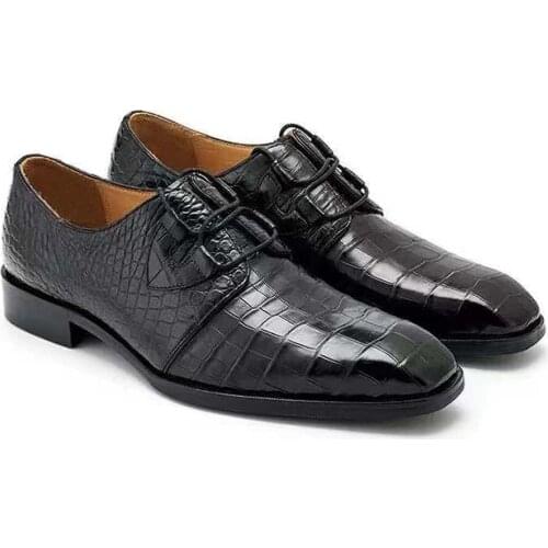Hexiaofengdedian new men dress shoes men formal shoes male crocodile leather shoes men crocodile shoes leather sole get marry