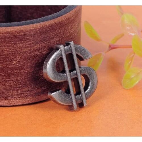 Pkg of 10 Money DOLLAR SIGN Metal Rivet Studs Leather Crafts Purse Bag Conchos