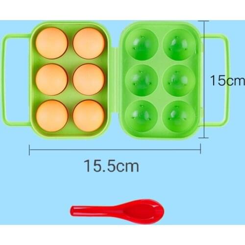 Portable 6 Eggs Tray Holder Egg Storage Box Refrigerator Crisper Storage Container Home Storage Organizer