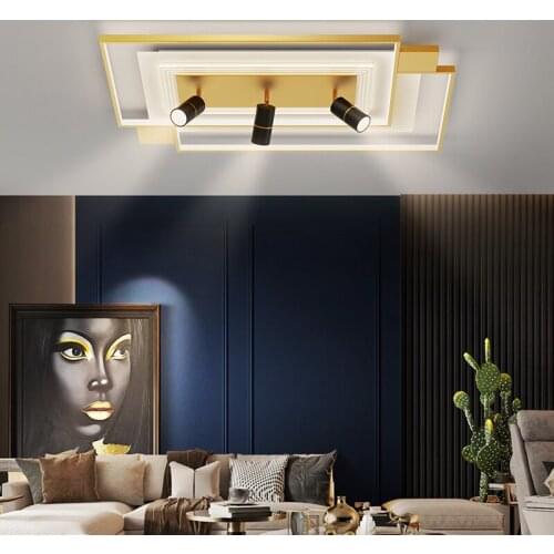 Luxury LED Ceiling Lamp Gold/White 220V Led Ceiling Lights 25W Spot Led Lighting Fixture Panel Light for Living Room Bedroom