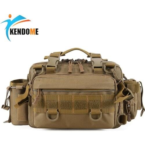 Men Fishing Waist Lure Bag Military Tactical Crossbody Bags Outdoor Camouflage Waist Bolsa for Men Travelling Hiking Camping