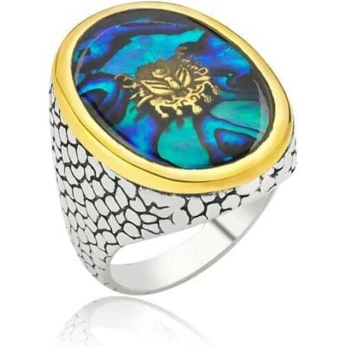 Tevuli 925 Sterling Silver Ottoman Crested Male Ring