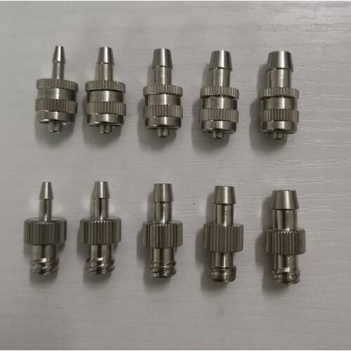 Air Valve Pipe Dispensing Glue Subpackaging Syringe Barrel Luer Lock Adapter Fitting Connector Metal Nickel Plated Brass