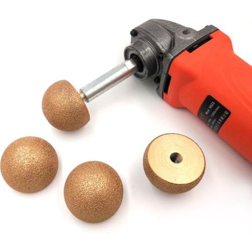 Vacuum Brazed Diamond Polishing Grinding Head Mushroom Grinding Head M10 Thread 35mm 50mm For Pebble Stone Marble Granite Brick
