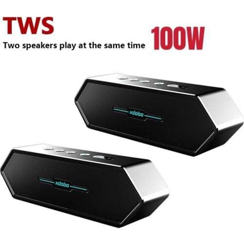 TWS 100W high-power dual-machine interconnection stereo bluetooth speaker high-fidelity home theater subwoofer game speaker TF