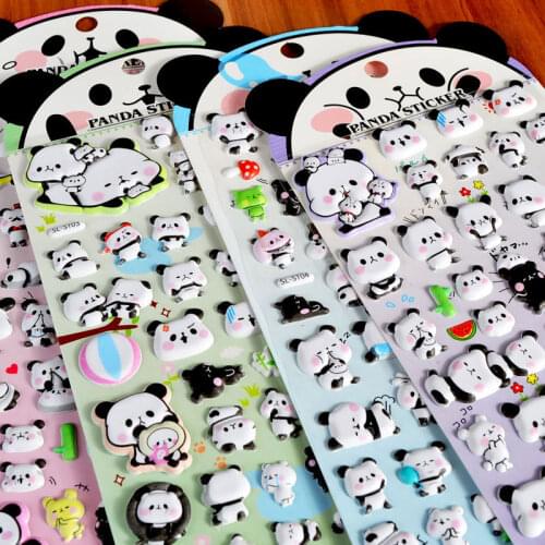 1 Sheet Cute Panda 3D Foam DIY Sticker Stick Label Notebook Album Diary Decor Kids Children DIY Toy Gifts Stickers