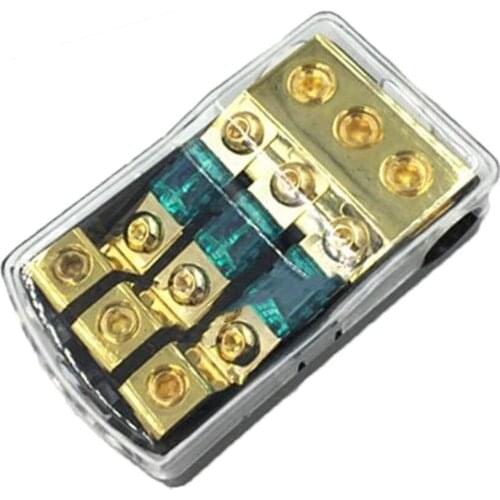 1PC 1 in 3 ways out Waterproof Car Pure Copper Mini Fuse Box with 60A Fuses