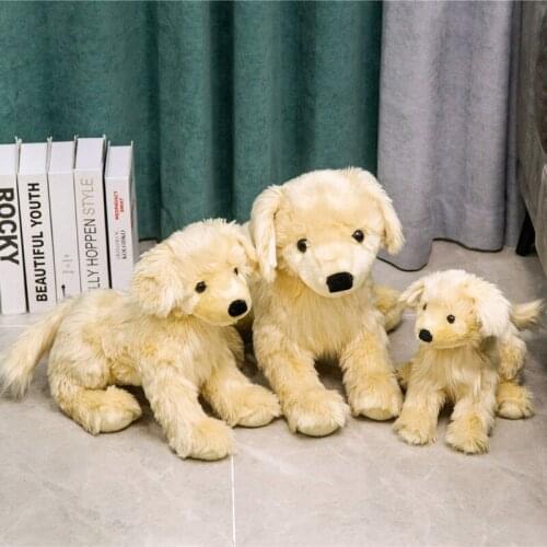 1pc 25-45cm Simulation golden retriever plush toy, long-haired animal dog plush doll, car, home decoration, childrens gift