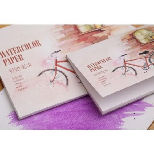 12Sheet A5/A6 Watercolor Sketchbook Paper for Drawing Painting Color Pencil Book 4X7E
