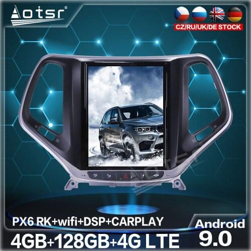 128GB Car GPS Navigation For JEEP Cherokee 2014-2019 Android 9.0 Car Radio Multimedia Video Player Tesla Screen Autoradio Stereo