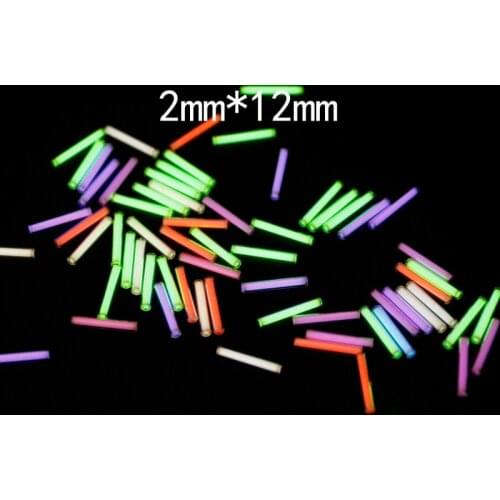 2mm*12mm Tritium Gas Tube Automatic Light 25 Years Tritium Keychain Key Ring Fluorescent Tube Emergency Lights EDC