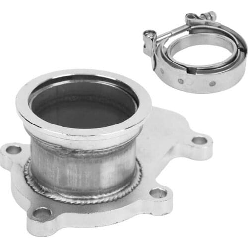 Car 5 Bolts to V Band Turbo Flange Adapter Set Replacement for Cummins Holset WH1C HX35 HX35W HX40 Turbine System Parts