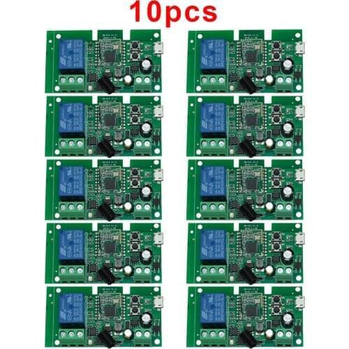 10 pieces 1CH Zigbee WiFi Switch Module Wireless 1 Relay Card Tuya APP Remote Control Smart Timer Smart Home Alexa Google Home