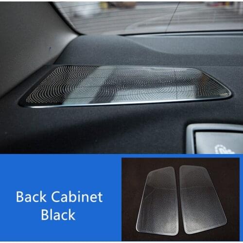 Stainless Steel Car Rear Seat Stereo Audio Speaker Decoration Frame Cover Trim For BMW 5 Series G30 2018-19 Interior Stickers