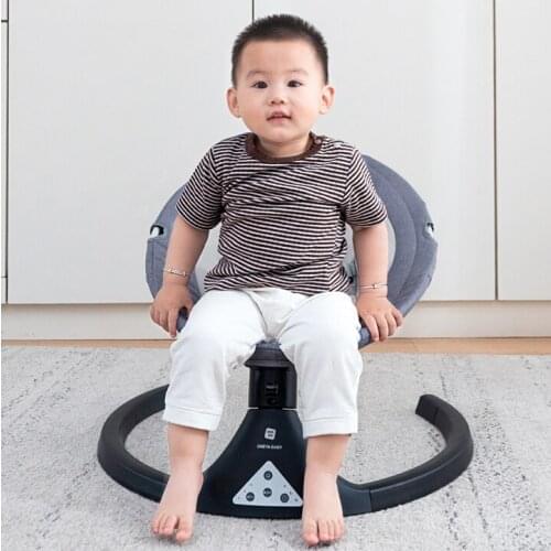 Baby Shining Smart Electric Baby Cradle Crib Rocking Chair Newborn Calm Chair Bluetooth with Belt Remote Control
