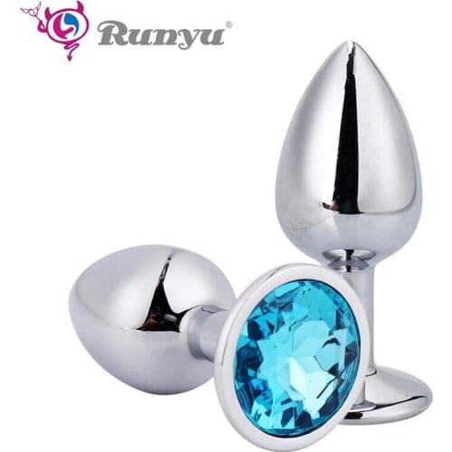 Smooth Touch Jewelry Butt Plug Intimate Metal Anal Bead Anal Plug With Crystal No Vibrator Anus Dilator Sex Toys for Men Women