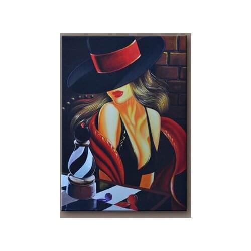 Crystal painting diy Diamond cross stitch 5D spuare diamond painting diamond embroidery hat sexy girl mosaic of rhinestones set