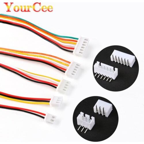 10Sets JST XH2.54 XH 2.54mm Wire Cable Connector 2/3/4/5/6 Pin Pitch Male Female Plug curved Needle Socket 200MM Wire 26AWG