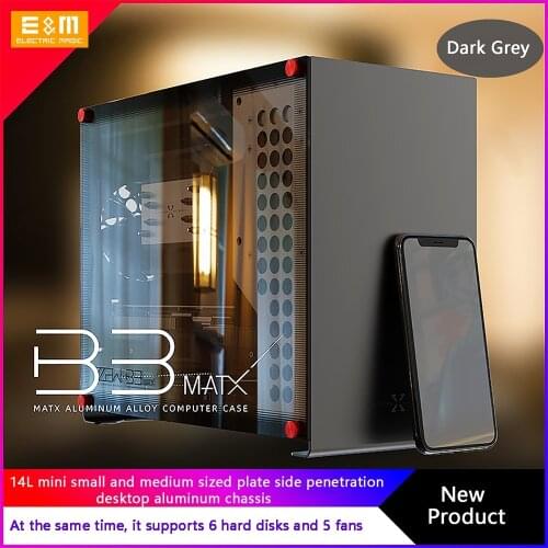 B3 Full Aluminum Mini MATX Motherboard Case SFX Power Supply 3.5 Hard Disk Computer Machine Box Computer Case Desktop