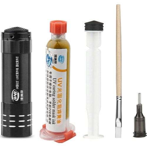 10CC Yellow Oil UV Solder Mask Ink BGA PCB Paint Prevent Corrosive Arcing Solder Paste Flux Ink