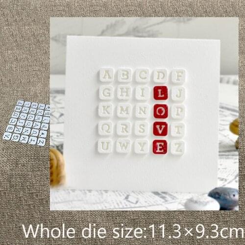 XLDesign Craft Metal Cutting Die 30pcs letters heart star frame decoration scrapbook Album Paper Card Craft Embossing die cuts