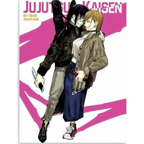 HD Prints Modular Anime Jujutsu Kaisen Poster Kugisaki Nobara and Zenin Maki Canvas Painting Home Decor Wall Art Pictures Framed