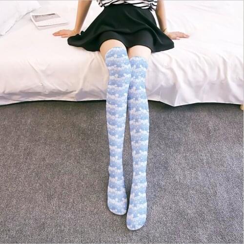 New Style Over The Knee Long Stockings Ladies Lovely Cute Schoolgirl Sexy Cosplay High-Quality Polyester High Tube Thigh Socks