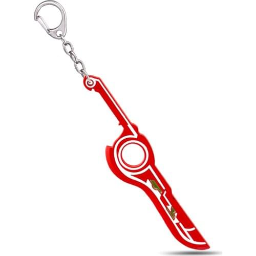 Mengtuyi Red New Keyring Game Blade Of Alienance Xenoblade Chronicles Sword Weapon Model Alloy Key Chain Holder Metal Trinket