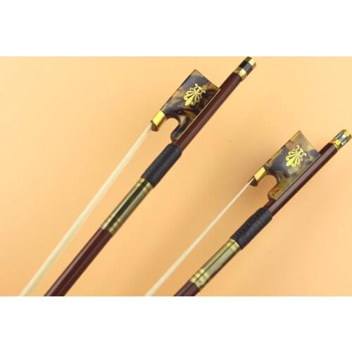 New PRO Green Sandalwood 4/4 full size Violin Bow frog inlaid copper flower