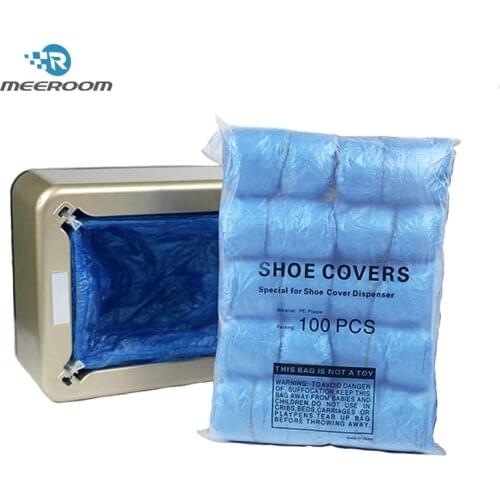 Plastic Disposable Shoe Covers T-buckle Shoe Cover,For Automatic Shoe Cover Dispenser,Indoor Waterproof Cleaning Plastic Cover