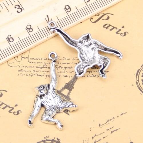 8pcs Charms monkey 32x27mm Antique Pendants,Vintage Tibetan Silver Jewelry,DIY for bracelet necklace