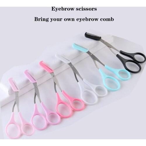 Novice Beauty Scissors Beginner Eyebrow Trimming Scissors With Eyebrow Comb Scissors Eyebrow Trimming Tools Wholesale