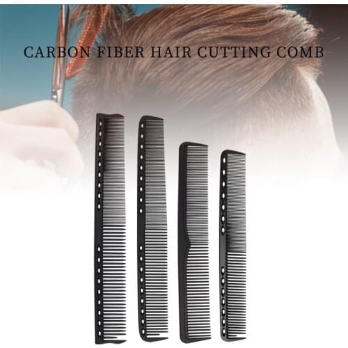 Black High Quality Combs Barber Hair Cutting Comb Carbon Fiber Comb